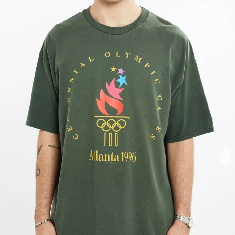 NEW Vintage Champion Centennial Olympic Games 100th Atlanta 1996 Tee T-Shirt XL